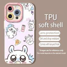 Un lindo hámster blanco comiendo comida de colores pastel.funda de teléfono Fundas compatibles con Samsung,Apple,VIVO,OPPO,Motorola,Google,Xiaomi y Honor.Fabricadas en silicona TPU,ofrecen protección contra golpes y caídas. - Blanco - Ver 5