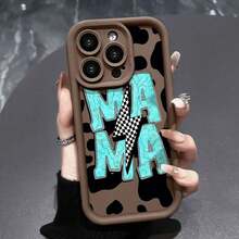 Compatible con los modelos iPhone 17, 16, 15, 14, 13, 12, 11 Pro Plus Max, así como con los modelos Galaxy S26, S25, S24, S23, S22, S21 y la serie Galaxy A. Presenta un estampado de leopardo y la palabra <<MAMA». Funda de silicona TPU con diseño resistente a los golpes y a las huellas dactilares. Unisex. - Blanco - Ver 4