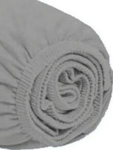 Single Fitted Sheet With Elastic All Around, Micropercal Flex 400 Thread Count, Soft Touch, Single, Double, Queen, King - Grey - View 2