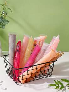 多用途一次性冰棒袋，透明自封冰袋，非常适合自制酸奶、水果冰棒、冷冻甜点等。 - 透明均碼 - 查看 1