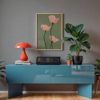 Wall Arts Soft Pink Poppies Posters Soft Pink Canvas Prints Bedroom Decor Living Room Decor Gift Unframed