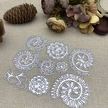 Molde de corte de flor en espiral 3D, molde de flor de papel en miniatura con plantilla en relieve de hoja, adecuado para scrapbooking, tarjetas de cumpleaños y creación de manualidades - Blanco - Ver 5