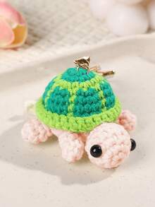 1个可爱手工钩织海龟钥匙扣，迷你毛绒海龟吊坠挂件，针织钥匙圈挂饰，适合女性、包包、汽车等。 - 彩色 - 查看 8