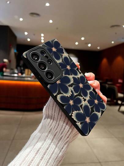 1 pieza Funda protectora de TPU suave con patrón floral minimalista compatible con Galaxy S25 Plus/Galaxy S25 Ultra/Galaxy Note20/Galaxy A52 5G/Galaxy S23 Ultra/Galaxy S22/ 13C 4G/Galaxy A35/Galaxy,SAM/Honor/Note13pro/S23 Ultra/S24 Ultra/S25/A56