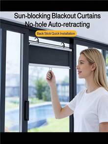 吸盘式遮光浴室窗帘，卧室装饰阳台垂直百叶帘 - sunshade roller blind - 查看 4