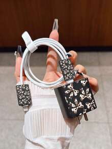 性感豹纹蝴蝶结保护壳，兼容 15 Pro Max、17 Pro Max、16 Pro Max、11、12、13、14 Pro Max，时尚美观 - 黑色 - 查看 3