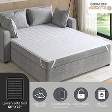 Comfort Classics Cojín de microfibra para sofá cama Frisco blanco 60 x 72 " - Blanco - Ver 4