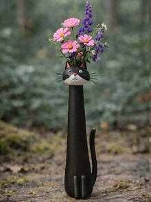 1个手工制作的奇特猫形花瓶 - 貓花瓶 - 查看 2