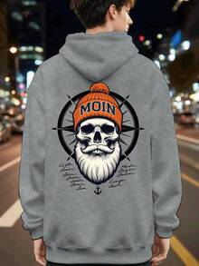 Nuevas  de moda de la temporada: Hola, este es un nuevo estilo de ropa masculina para otoño e invierno, que incluye una sudadera con estampado en la espalda y una sudadera con capucha para parejas. Es un suéter versátil y holgado, adecuado tanto para deportes como para uso casual, talla grande. - Negro - Ver 7