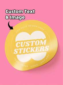 1/60/120/240 Pcs Customized Round Stickers - Personalized Design Stickers, Customized Thank You Labels, Customized Logo Stickers, No Ironing Required, Perfect For Gift Packaging, Party Decoration, Birthday Party Styling, Journaling, Office Organization, Home Decor, Business Promotion - Multicolor 1 - View 2
