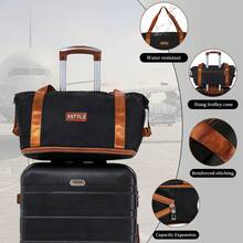 YSTYLE 5-teiliges Hartschalenkoffer-Set, großer schwarzer ABS-Koffer mit leisen Rollen und TSA-Schloss, inklusive 2 Reisetaschen (20/24/28 Zoll), leicht und robust – ideal für Familien- und Geschäftsreisen. - Schwarz - Übersicht 4