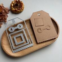 1 pieza Troquelado de estilo vintage para bolsillo y marcador, molde de metal creativo hecho a mano para manualidades de scrapbooking, tarjetas, sobres, álbumes, estampado en relieve de papel - A - Ver 14