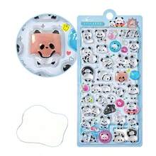 Cute Panda 3D Embossed Stickers, Cartoon Animal Solid 3D DIY Reward Stickers For Kids - Multicolor - View 5