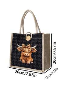 Túi tote vải canvas in họa tiết bò cao nguyên quyến rũ, túi xách, túi tote vải lanh, túi du lịch thiết yếu, túi tote dung tích lớn, túi mua sắm in chữ, quà tặng cho nữ, quà tặng Ngày Nhà giáo, phù hợp cho trường học, đại học, công việc, kinh doanh, đi làm, ngoài trời, du lịch, kỳ nghỉ, Ngày Nhà giáo, quà tặng giáo viên, luôn là món quà Ngày Nhà giáo tốt nhất - Nhiều màu - Xem 9