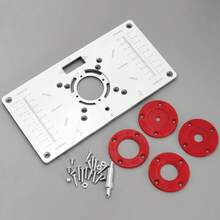 1PC Router Table Insert Plate Aluminum Router Plate For Woodworking Table Top Insert Mounting Plate Wood Tools Trimming Milling Machine With Accessories - Woodworking Workbench - View 11