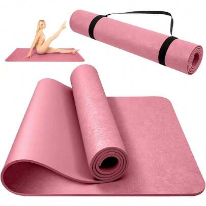 Tapete de Yoga Antideslizante 183 x 61 CM, Grueso 6mm Mat para Ejercicio Material EVA Ecológico, Incluye Correa de Transporte, Portátil Tapete Colchoneta para Pilates, Gym, Estirar y Yoga,44460364