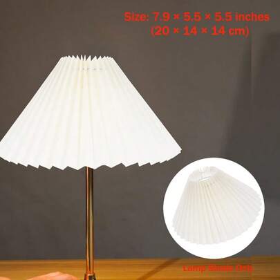 1个适用于E27落地灯和台灯的褶皱灯罩，手工折叠灯罩，柔和光线，适用于卧室、客厅、办公室，易于组装，防尘 - 仅含灯罩