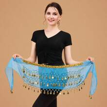 1pc Handmade Multicolor Portrait Metal Cloth Waist Skirt Decorative Sexy Belly Dance Slightly Dirty Anchor Point Suitable For Stage Performance.Bohemian, Retro Style, Parties, Nightlife, Beach Outfits, Festival Clothing And Accessories - Multicolor - View 7