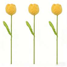 1pc/3pcs/5pcs Artificial Crochet Sunflower, Rose, Tulip, Lily Flower, Fake Flowers, Lifelike Flowers, Desktop Decor, Wall Decor, Suitable For Birthday Gift, Anniversary Gift, Mother's Day Gift, Christmas Gift, Event & Home Decor, Valentine's Day Gift - Multicolor - View 26