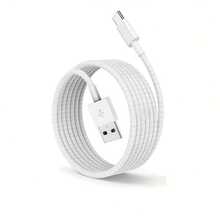 1pc/2pcs 60W USB Type C Cable USB-C Mobile Phone Fast Charging Charger Cable, Long Nylon Braided USB A To USB C Charger Cord Compatible For IPhone 16/16 Pro/16 Pro Max/16 Plus/For IPad Pro/ Air5/ MacBook/For For S22/S21/S20 Ultra - White - View 11