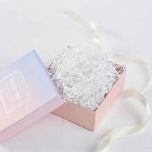 LYARCHTE - Relleno de papel arrugado blanco de 5 onzas relleno de papel cortado arrugado triturado papel de zacate de rafia para cesta de regalo relleno de bolsa de embalaje - Blanco - Ver 4