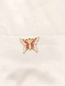 1pc Elegant Butterfly Shaped Rhinestone Inlaid Pendant, Suitable For Women's Daily Wear - Multicolor - View 9