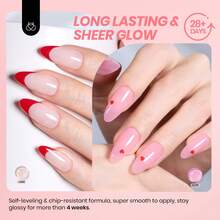 Beetles Nude Gel Nail Polish Set - 6 Colors Nude Pink Brown Neutral Jelly Gel Polish Kit - 6 Colors Aesthetic Nude - 查看 4