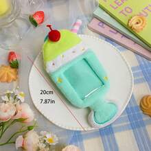 1pc Super Cute Furry Transparent Cartoon Card Holder, Ins Style Cartoon Plush Card Holder, Three Inch Photo Star Card Display Pendant, Multifunctional Id Card, Work Card, Student Card, Teacher Card, Medical Chest Card Available - A - View 9
