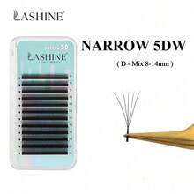 Lashine 12排 0.07D 黑棕色 5DW 型睫毛嫁接，短距离 5DW 睫毛，5D U 型睫毛，双头 5DW 睫毛，卷翘睫毛，专业美容院批发 - 查看 7