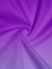Plus Size Men's Beach Vacation Inner Pattern Printed Double-Layer Shorts - Purple - View 4
