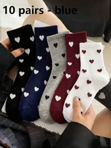 6 Paar Damen zufällig gemischte Farbe bequeme atmungsaktive Lässig-Stil Overknee-Socken, maschinenwaschbare elegante Overknee-Socken - Verschiedenfarbig - Übersicht 21