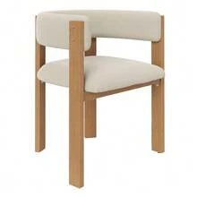 Ergonomic Dining Chair (Set Of 2) With Thick Padding, Sturdy Iron Legs And Wood-Look Finish – Breathable, Easy To Clean, Chairs For Bedroom, Dining Room And Living Room - Beige - View 8