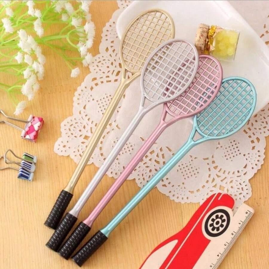 Bộ 4 bút bi hình vợt tennis và vợt cầu lông dễ thương, đồ dùng văn phòng phẩm sáng tạo. - A - Xem 1