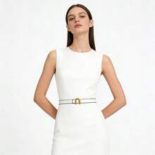 1pc Women's Minimalist Versatile Skinny Belt, Suitable For Dresses, Shirts, Suits, Pants, Slim Design - Multicolor - View 5