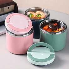 Insulated Food Jar, 630ml Soup Container Lunch Box, Stainless Steel Bento Box With Handle, Breakfast Cup Soup Storage Container Sealed For Work Travel - Blue - View 6