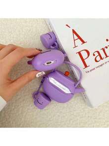 1 Set Creative Purple Changeable Teapot Design Protective Case Compatible With Apple Pro 3, Suitable For 1st/2nd/3rd/4th Generation - Multicolor - View 2