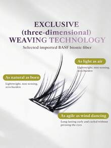 Pestañas postizas con adhesivo DP-02 Racimos de pestañas wispy sin necesidad de pegamento, pestañas de presión reutilizables - Ver 3