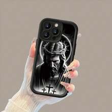 Cute Case With Crosses And Jesus For IPhone// Full Drop Protection MXTYJT005 - TYJT-BK-MXTYJT005 - View 4