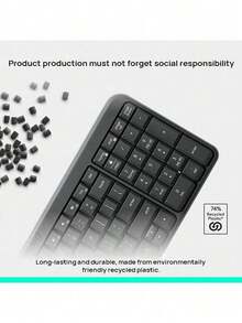 Logitech Office Bluetooth Wireless Keyboard And Mouse Combo | Compact Ergonomic Design, Built-In Stand, Compatible With Laptops, Mobile Phones, Macs, Tablets, IPads, And More, K251+M196 - View 4