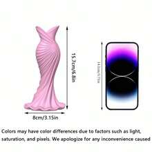Robe-vase élégante imprimée en 3D, combinant l'élégance de la haute couture et la décoration d'intérieur minimaliste. Convient pour les arrangements floraux, peut être placée sur un bureau ou une coiffeuse - tenue de soirée - Voir 4