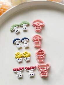 Mushroom Series Polymer Clay Cutters For Earring Making, Precision Knife Molds - Uncharged Pottery & Craft Supplies - For Jewelry Makers & Crafters - Perfect Gift For DIY Enthusiasts - Mushroom Series - View 8