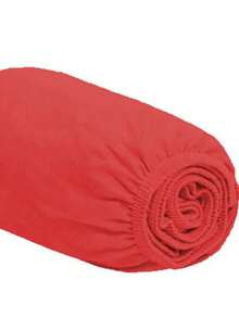 Single Fitted Sheet With Elastic All Around, Micropercal Flex 400 Thread Count, Soft Touch, Single, Double, Queen, King - 紅色 - 查看 1