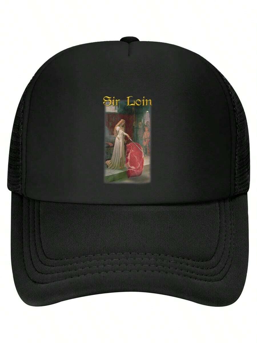 Sir Loin Funny Sirloin Steak Joke Medieval Accolade Art Funny MEN WOMEN BASEBALL CAP - màu đen - Xem 1