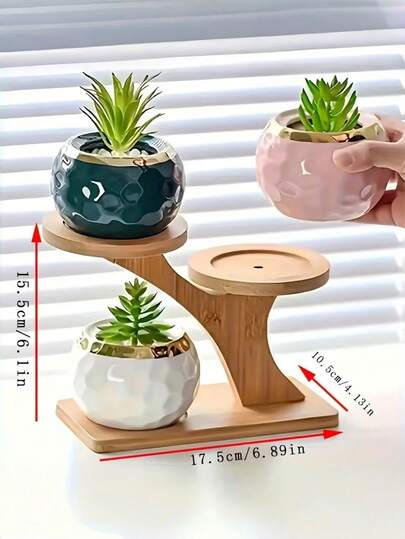 窗台多肉植物花架，实木多层室内桌面阳台装饰收纳架套装，大号花架，树枝架