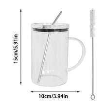 1000 Milliliters Glass With Lid And Straw, Transparent Glass, Juice-Mocha Glass, Glass Mug, Milk And Juice Glass, Beer Glass, Reusable And Highly Suitable For Refrigerating Whisky And Cocktails, Becoming A Must-Have Kitchen Tool And Essential Item For Apartment Life, Especially For Holiday Party Supplies. DIY Frozen Drink Glass, Easy To Release Ice Cubes, For Home And Bar Use (Glass + Lid + Stainless Steel Straw + Straw Brush) - View 11