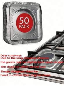 50/30/10 miếng tấm chắn dầu mỡ dùng một lần cho bếp ga, gioăng bếp ga chống dầu, miếng lót bảo vệ bếp ga, hình vuông và tròn, chịu nhiệt cao, chống thấm nước, chống dính, miếng lót bếp ga chống dầu, thảm lau bếp chống dầu, không tiếp xúc với thực phẩm, miếng lau chống dầu, phụ kiện nhà bếp nhà hàng - Bạc - Xem 8