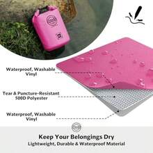STOVER 5/10/25/30/40/55L Bolsa seca impermeable pequeña y ligera mochila con funda impermeable para teléfono kayak viajes senderismo pesca tuberías camping la playa hombres/mujeres rosa - 5L rosa - Ver 2