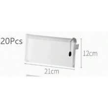 1/5/10/20 Pezzi Buste Trasparenti per Documenti, Disponibili in Tre Misure, Dimensioni A4/A5/A6. 1 Confezione, Misure S/M/L. Buste con Cerniera per Documenti, Borse Organizer per Giocattoli Puzzle, Borse per Matite, Cartelline, Borse per Cancelleria da Ufficio, Borse Regalo, Forniture per il Ritorno a Scuola, Forniture Scolastiche. - Bianco - Visualizzare 20