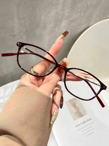 1 par de gafas de moda con lentes transparentes de estilo nerd versátil, con vibra académica retro, marco ultraligero y duradero, perfectas para el trabajo y el uso diario, accesorio elegante para la fotografía callejera y looks sin maquillaje - Multicolor - Ver 9