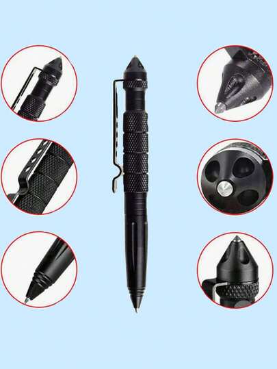 1 Juego de Bolígrafo Táctico de Acero de Tungsteno, Rompedor de Ventanas de Coche Multifuncional, Esencial para Escape de Emergencia, Adecuado para Uso Exterior de Hombres, Bolígrafo Táctico, Bolígrafo de Bolsillo, Equipo Outdoor, Equipo de Supervivencia, Diseño Compacto, Resistente y Duradero, Estructura Robusta, Ingeniería de Precisión, Herramienta de Escritura, Bolígrafo Multifuncional, Un Regalo para Entusiastas del Aire Libre para Dar a Hombres, Padres y Esposos.